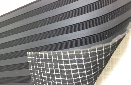 rectangular mat with cloth adhibity on back side